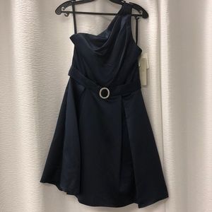 Navy blue on strap dress